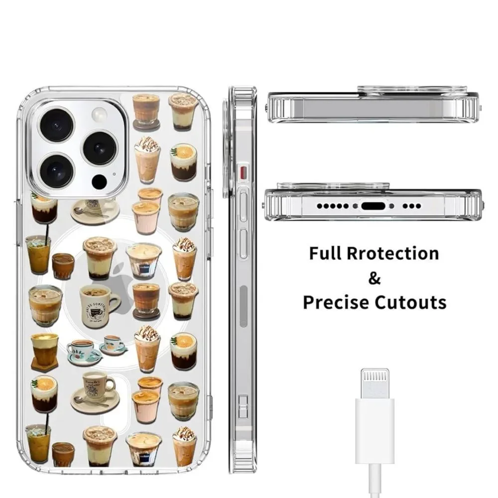 iPhone 15 Phone Case Coffee Clear Cover